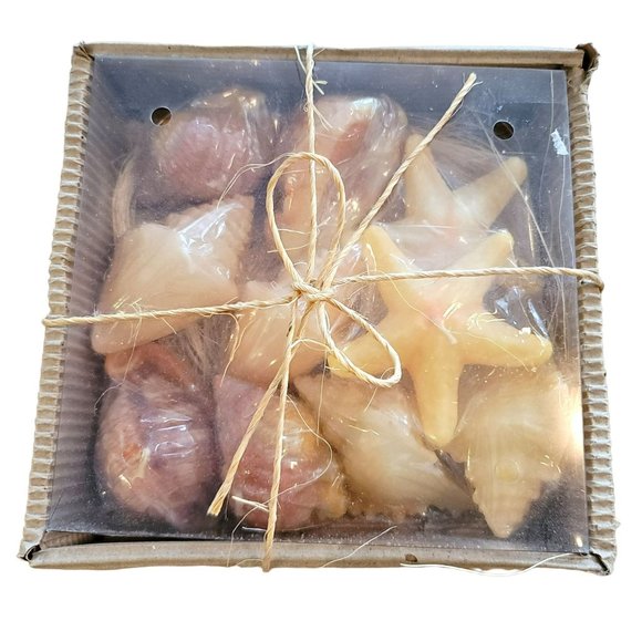 Ocean Sea Shells Scented Candles Set of 10 Seaside Ocean Decor DH619 - Picture 1 of 4